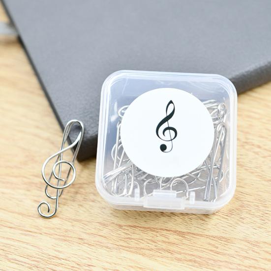 10 ks/sada barevných kancelářských sponek hladkých tvar hudebních symbolů odolné proti korozi špendlíky na lístky na stůl