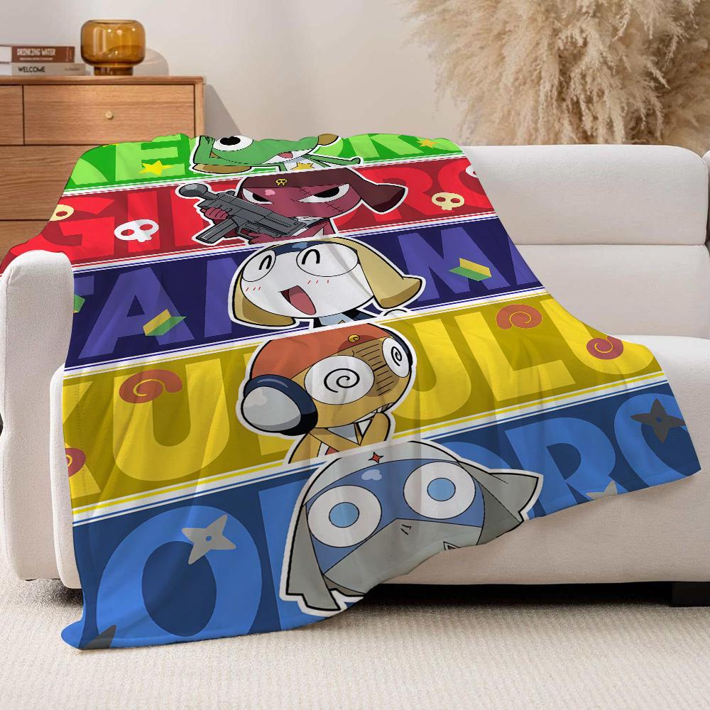 Cartoon cute KeroroS Blanket For Sofa Office Bed Plane Travel Sleep Read Relax Camping Soft And Warm
