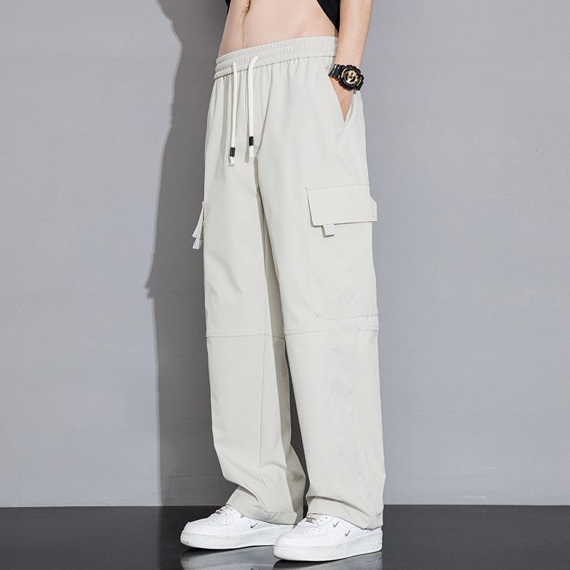 Men's Overalls Spring and Autumn New Youth Loose Casual Sports Pants Men's Solid Color Trousers