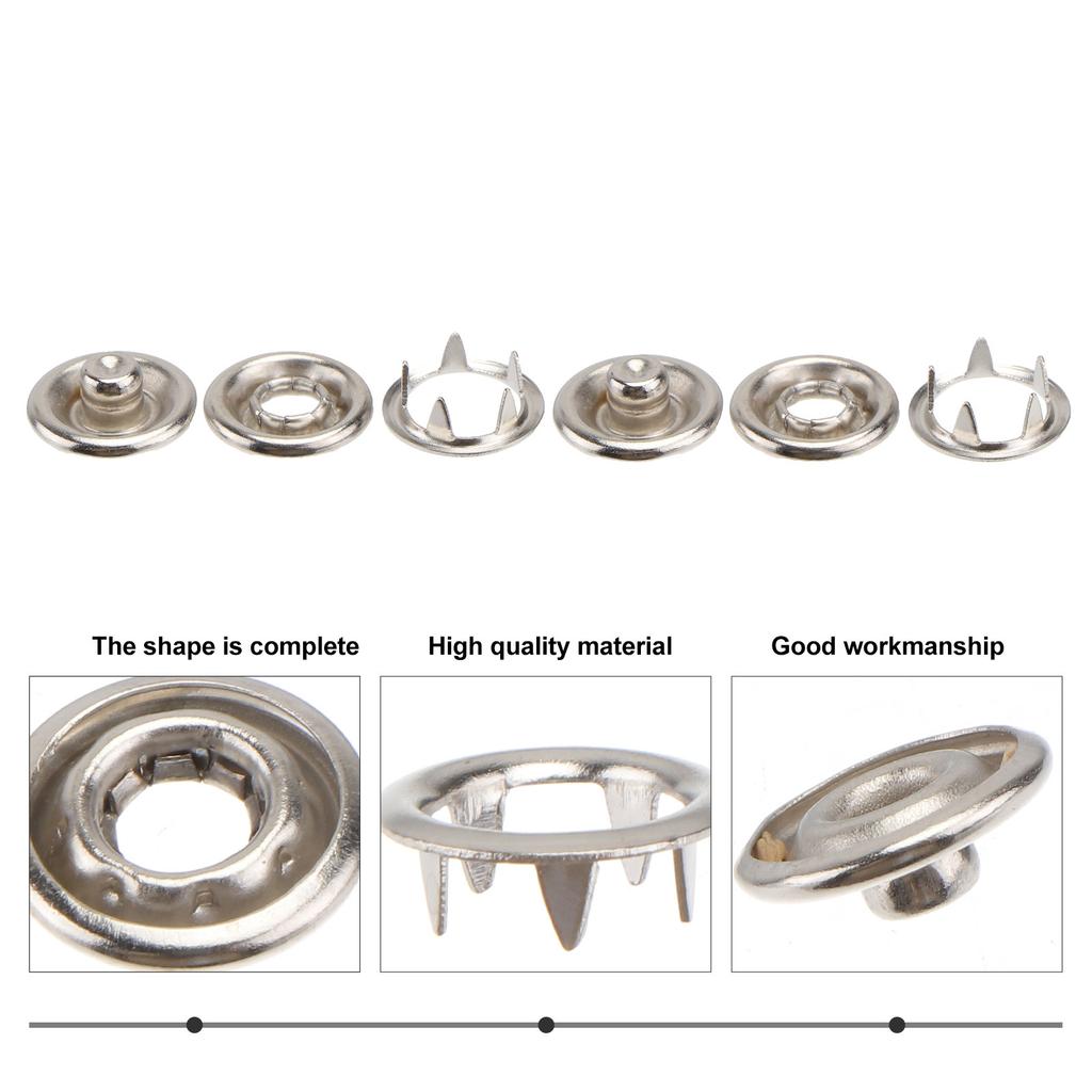 100 Stück 11mm Druckknöpfe Schnallen Zackenknöpfe für dünne Stoffe Heimreparatur Grenzüberschreitender Verkauf Bastelklammern Bandana Lätzchen
