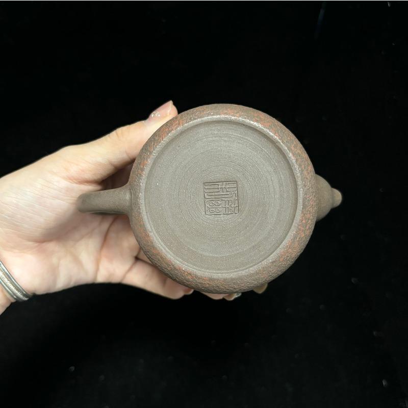 70/110ml Purple Clay Teapot Mini Travel Teapot Chinese Style Pure Handmade Purple Clay Teapot Raw Ore Cinnabar Clay Small Pot
