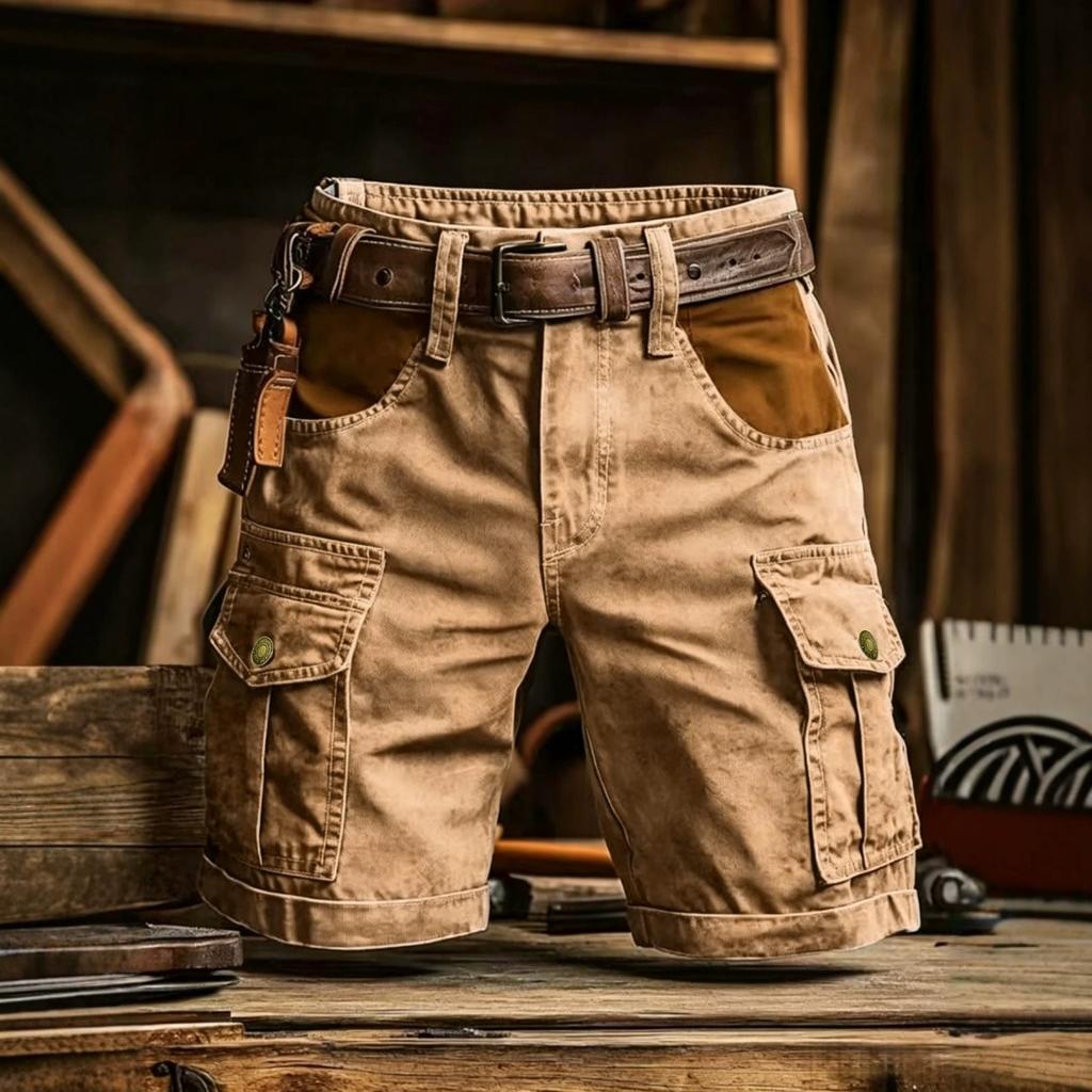 2026 Trendige Herren Mehrfarbige Lässige Outdoor Amerikanische Arbeitskleidung Kurze Hose mit Mehreren Taschen Herren Mode Shorts Hosen