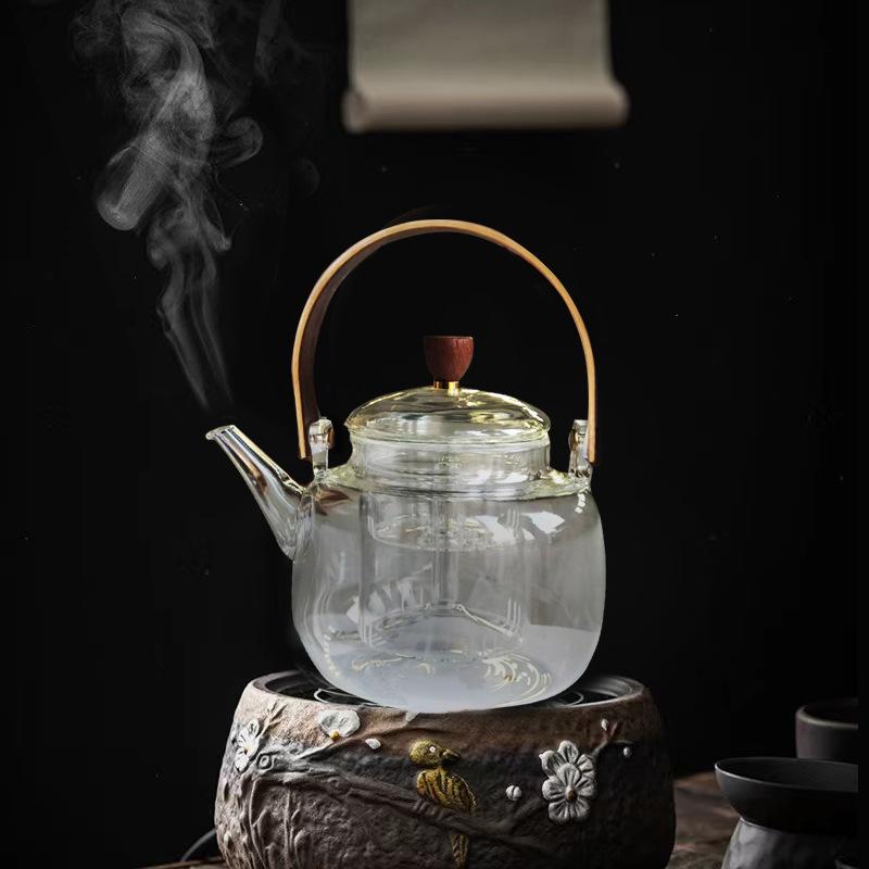 Thickened high temperature resistant tea separation glass teapot set Electric ceramic stove tea pot Special tea brewer for making tea
