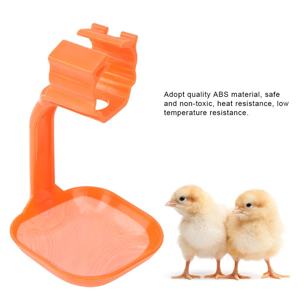 10Pcs Chicken Nipple Drinker Cups Waterer Hanging Cup Bent Arm Farm Supplies