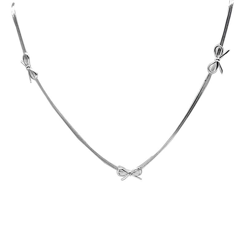 Bow Necklace Female Niche Design High-end Exquisite Collarbone Chain Jewelry