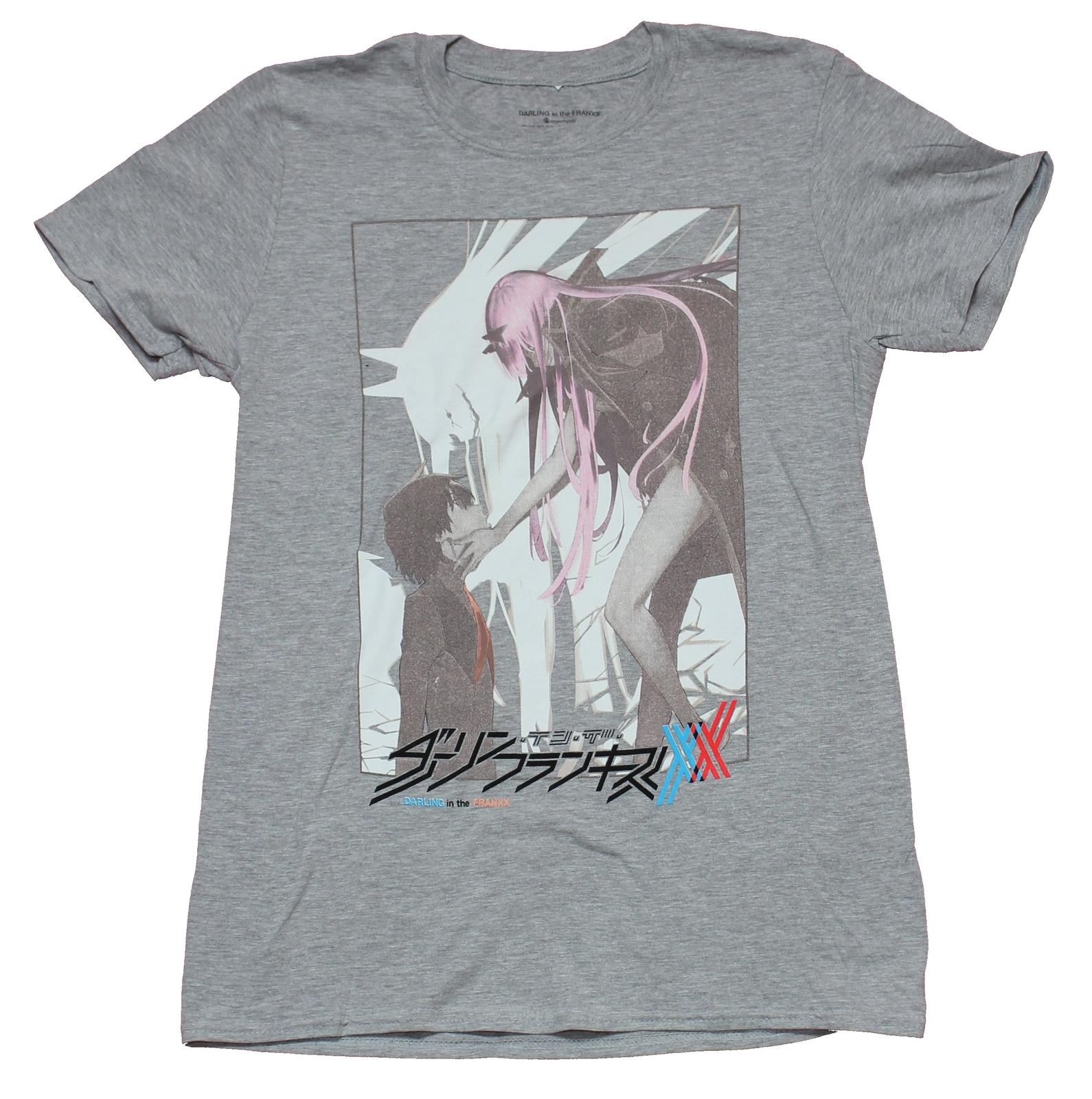 Darling in the Franxx New Adult T-Shirt - Hiro And Zero Two Logo XXL