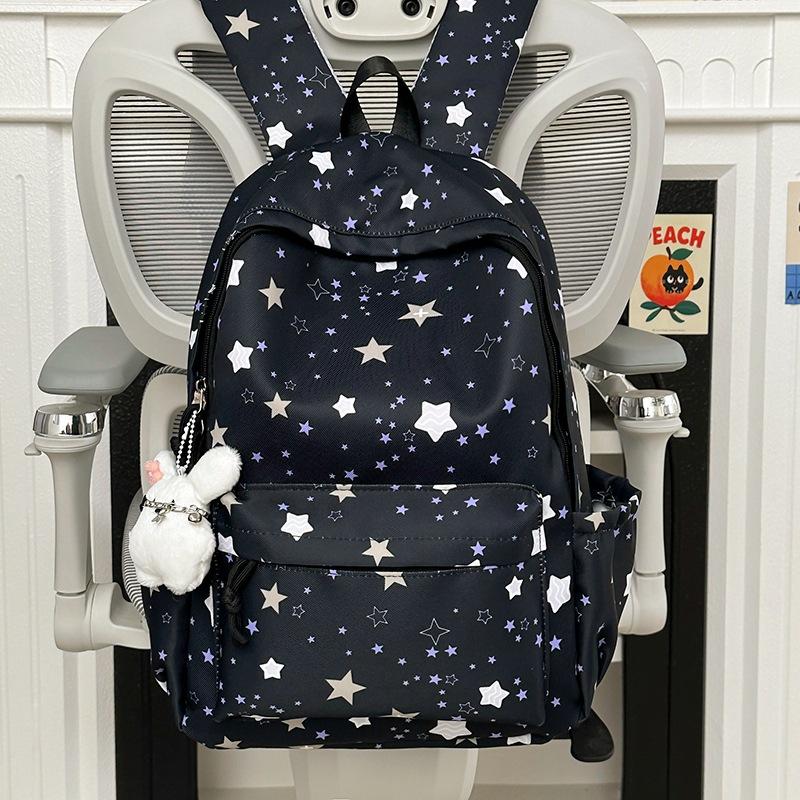 Schoolbag Japanese New Large-capacity Schoolbag Female Cute Small Fresh Literary Backpack Casual Star Girl Student Backpack