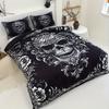 Black And White Design Skull Victoria Baroque Gothic Duvet Cover Set At Home Dormitory High Definition Printing Queen King Size
