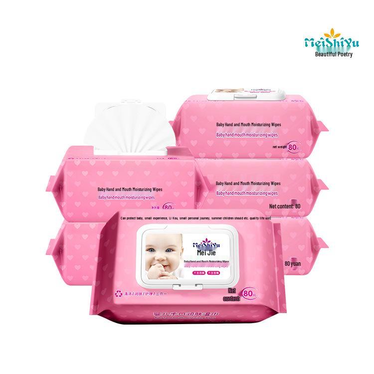 80-Pack Baby Hand and Mouth Wet Wipes for Newborns and Children
