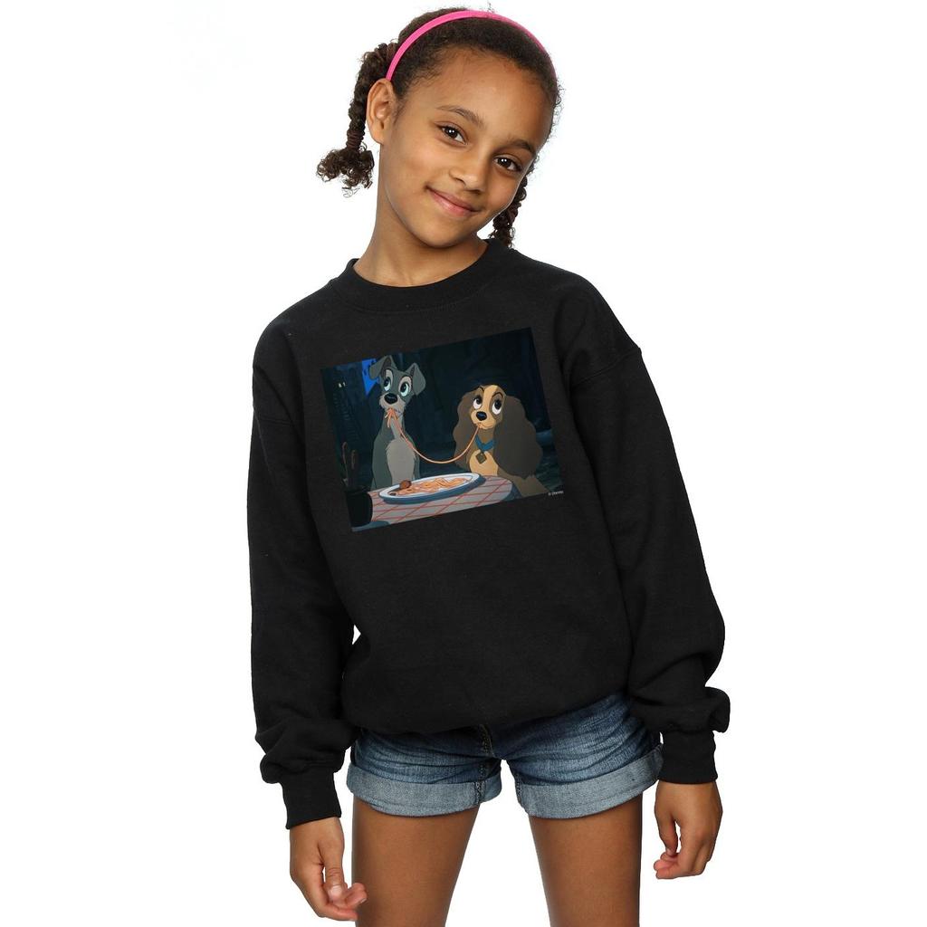 Disney Girls Lady And The Tramp Spaghetti Slurp Sweatshirt