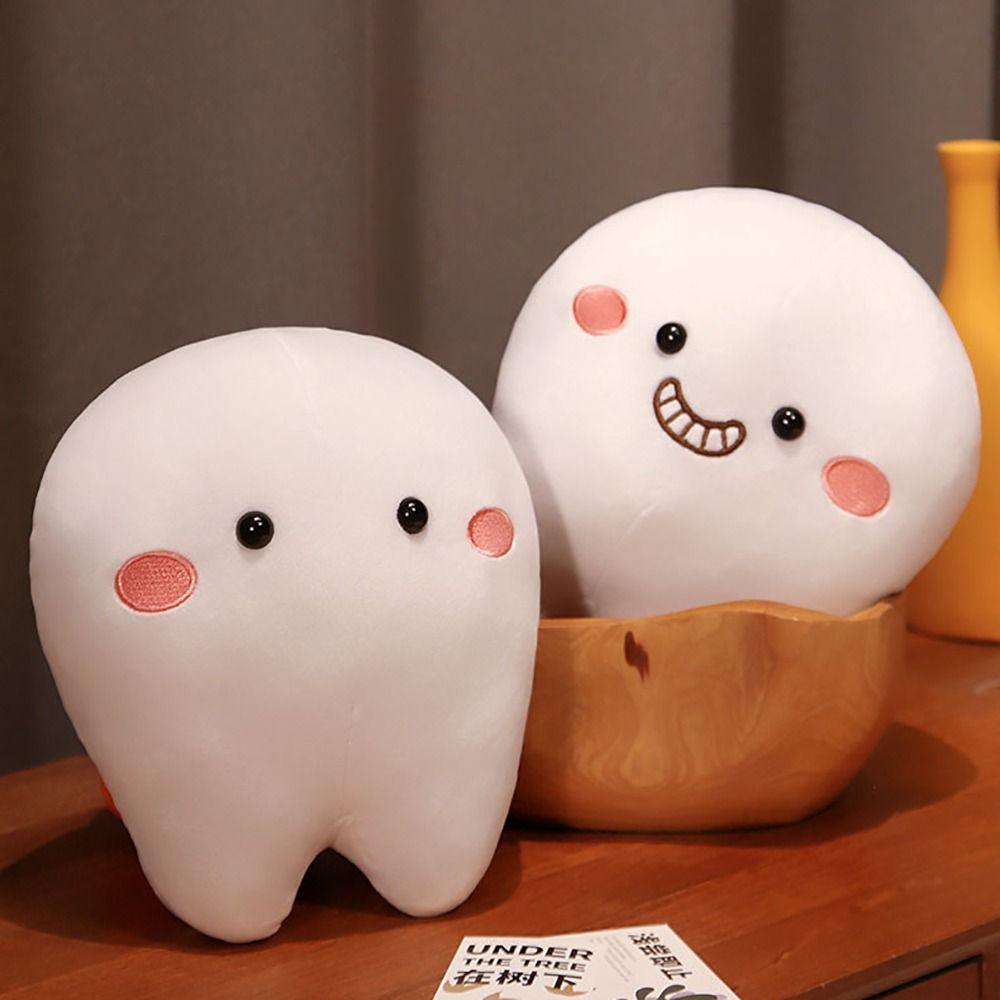 Creative Cushion Teeth Stuffed Pillow Cartoon Design Oral Teeth Throw Pillow  Kids Gift