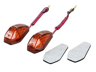 POSH 097001 Motorcycle Supplies, Paste Turn Signals, Aero LED Turn Signals, Stream Type (2 Pieces), Single Specifications, Amberrens