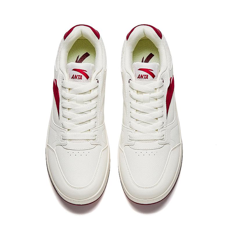 Anta Year 2 Trendy Versatile Comfortable Durable Casual Sports Low-Top Skate Shoes Men Sneaker White Red 912548068-2