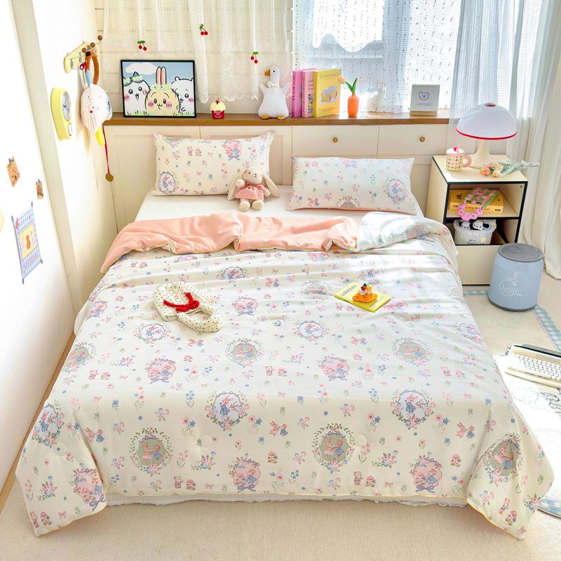 A klasės kūdikių lygio plauta medvilnė ir sojos pluoštas vasarinė vėsinanti antklodė