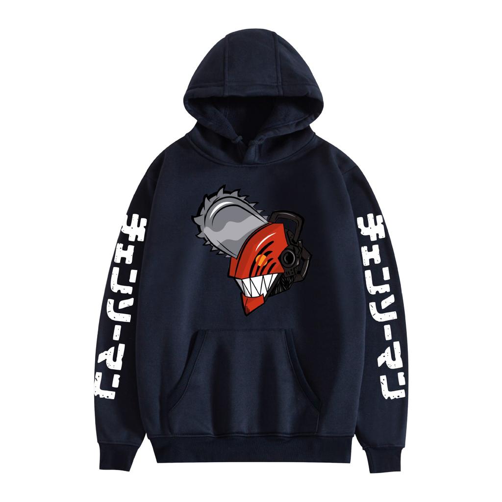 Chainsaw Man Hoodie Sweatshirt Cartoon Printed Cool Pullover Hooded Halloween Chainsaw Man Anime Unisex
