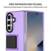 KEYSION Luxury Upright Live Stand Case for Samsung Galaxy Z Fold 7 5G Hard PC Shockproof Phone Back Cover for Galaxy Z Fold 7 5G