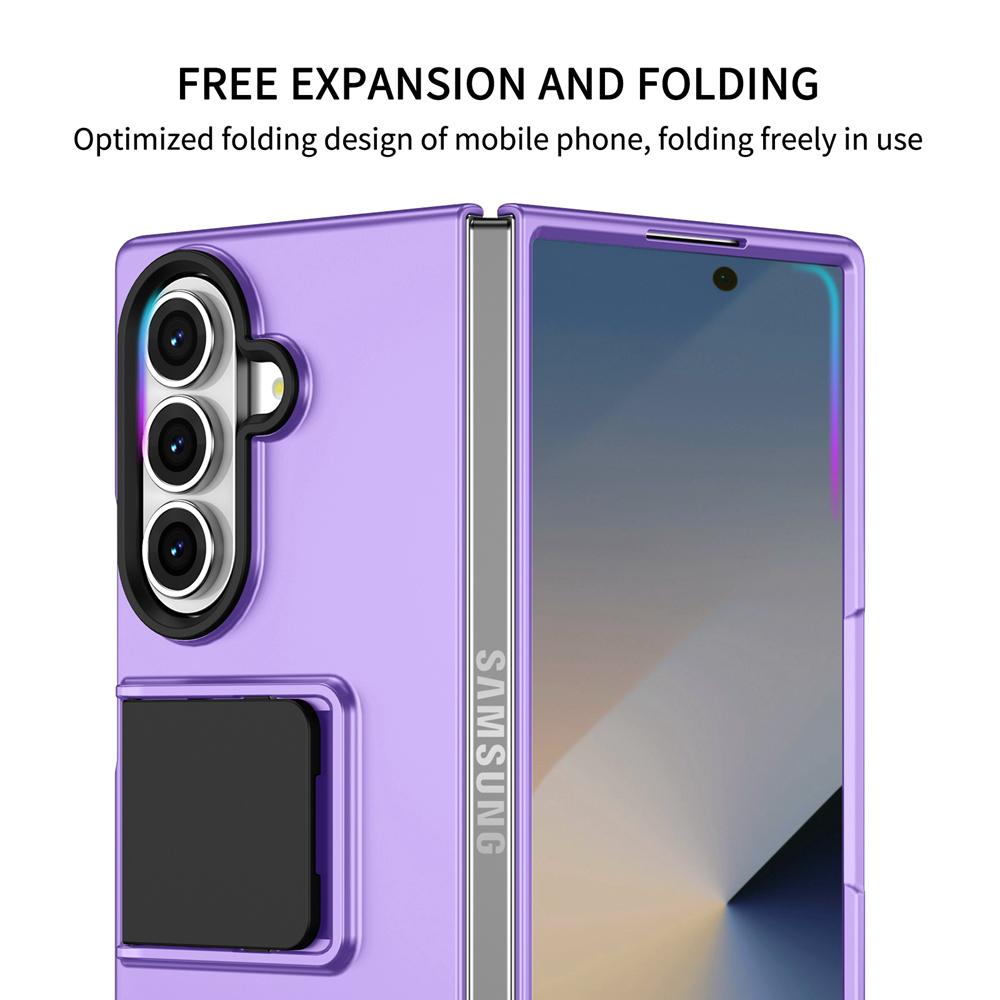 KEYSION Luxury Upright Live Stand Case for Samsung Galaxy Z Fold 7 5G Hard PC Shockproof Phone Back Cover for Galaxy Z Fold 7 5G