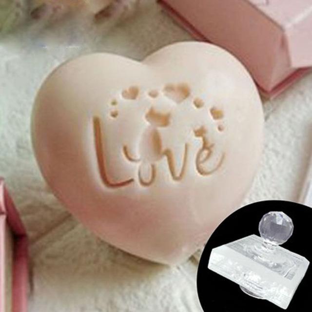 Przezroczysta forma uszczelniająca do samodzielnego wytwarzania mydła, niestandardowe logo, personalizowana miłość, litery angielskie, zestawy narzędzi, narzędzia