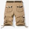 Men's Casual Cargo Shorts Multi-Pocket Cotton Work Shorts Outdoor Hiking Shorts Summer Loose Fit Tactical Knee Length Trousers