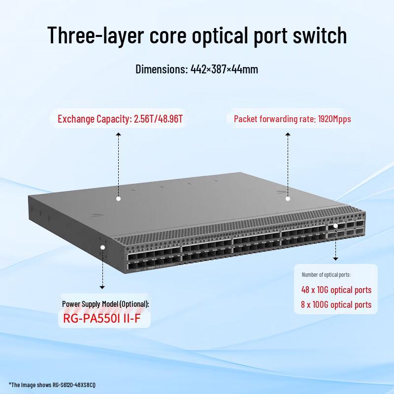 Ruijie RG-S6120-48XS8CQ Managed Layer 3 Fiber Switch