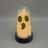 Halloween Ghost Decoration Lighted Ghost in Glass Dome Cloche Cute
