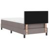 Box Spring Bed with Headboard Taupe 90 x 190 cm Fabric