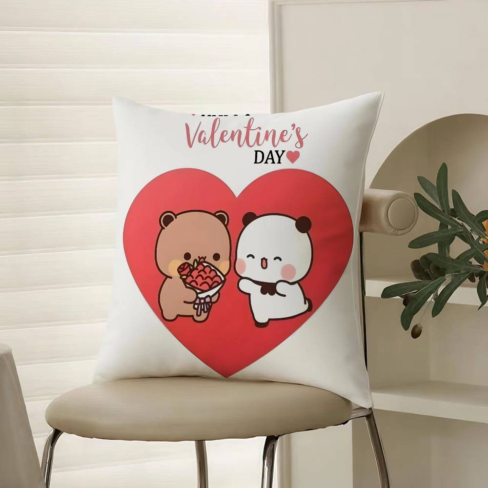 Cartoon Bubu & Dudu Lovely Pillow Case Comfort Sofa Bed Silky Elegant Invisible Zipper Decorative Cushion Cover