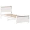 White Bed Frame with Headboard 75 x 190 cm Engineered Wood