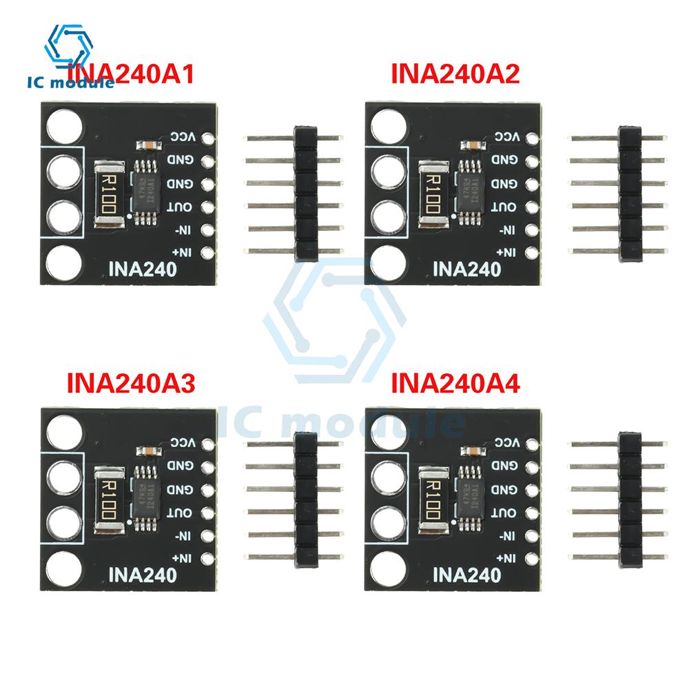 INA240A1/A2/A3/A4 Current Sense Amplifier Module - Bidirectional  Current Monitoring Acquisition Breakout Board