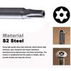 1/4 Inch Hex Shank Torx Security Head Screwdriver Drill Set 4 Inch Length S2 Steel Torx Screwdriver Bit Set 11/12pcs Torx Head
