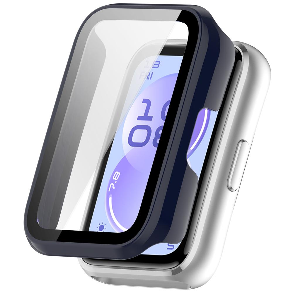 Smartwatch Protective Cover for Huawei band 11 /Huawei band 11 NFC PC Watch Case with Tempered Glass Anti-Fall Anti-Scratch Watch Case