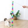 2 Pieces Cats Toy Wand Teaser with Bell Plush Strip Toy Interactive for Indoor Cats Gift for Kitten Playing Exercisin