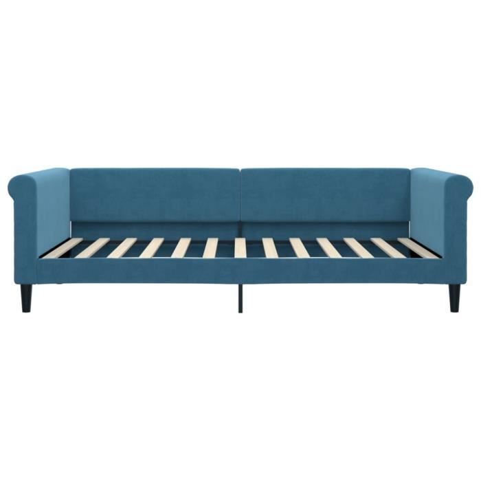 VidaXL Lit de repos bleu 100x200 cm velours 354250