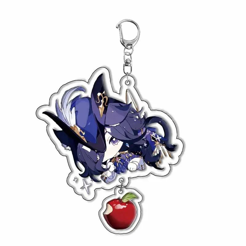 Raiden Shogun Klee Nahida Q Type Genshin Impact Cartoon Keychain Acrylic Bag Keyring Pendant Trendy Gift