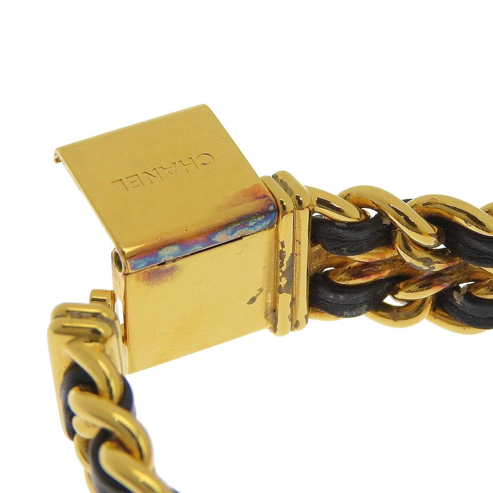 Chanel Premiere M Watches H0001 blackDial Plated Gold/leather Quartz Analog Display Women Used