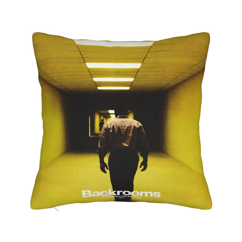 Decorative Pillowcase Backrooms Horror Movie 2026 Merch Sofa  Pillow Case Cover Square Multi-Size