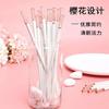 New 1 Pair Amber Sakura Chopsticks Cherry Blossom Petals Pattern Non-slip Sushi Stick Chopsticks Eco-Friendly Food Chopstick