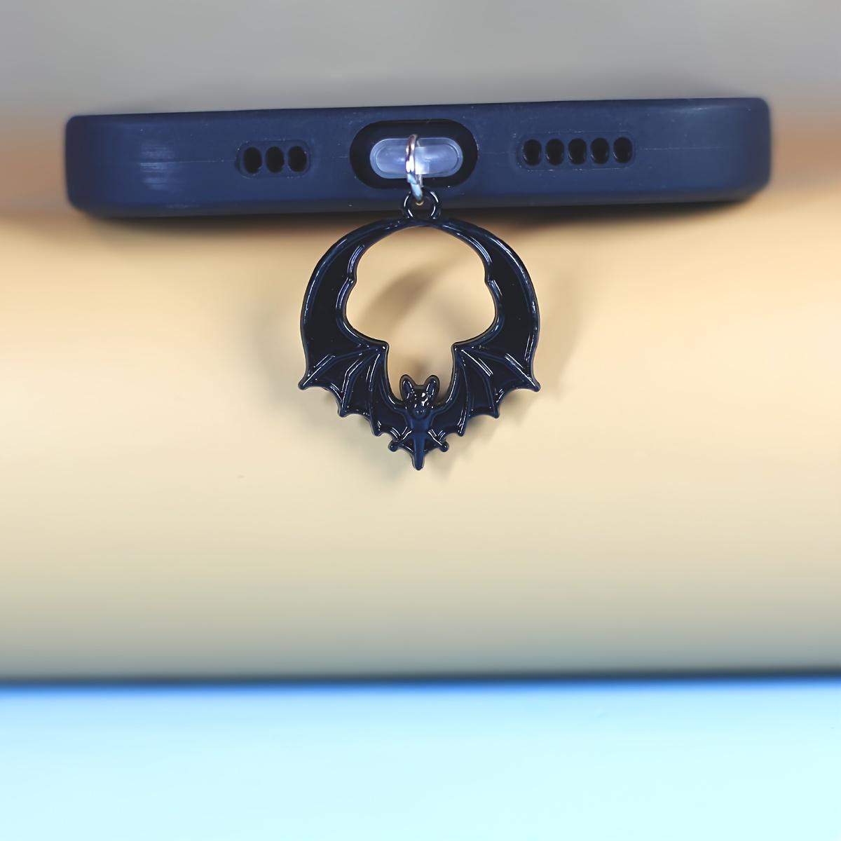 

Ретро Хэллоуин Летучая мышь Заглушка для разъема телефона Декоративная подвеска Аксессуар - Идеальный подарок, Украшение для телефона, Защита порта, Жутки шарм For Typec чёрный