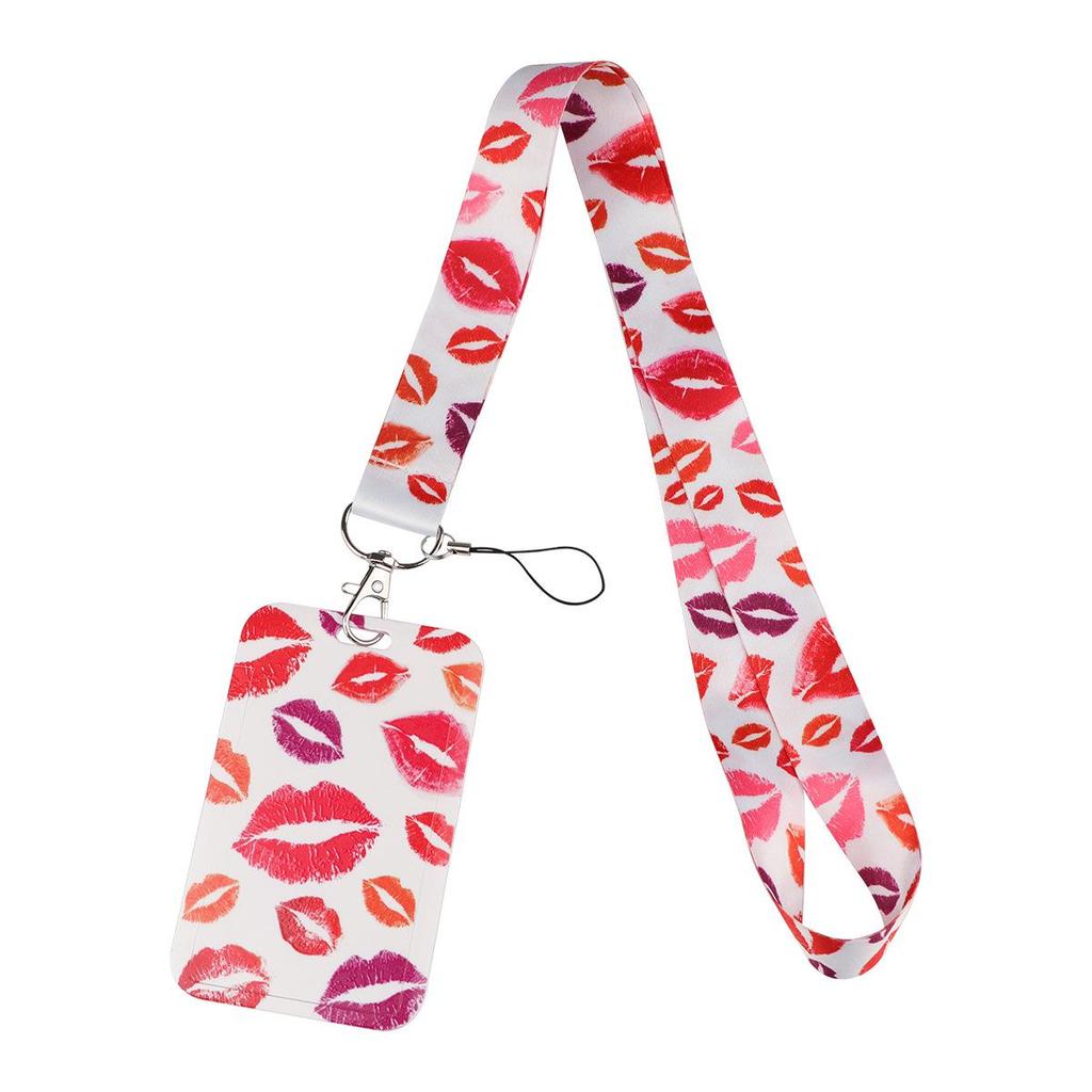 Credential Holder Pink Ribbon Lanyards for Keys Neck Strap For Card Badge Gym Keyring Nurse Accessories