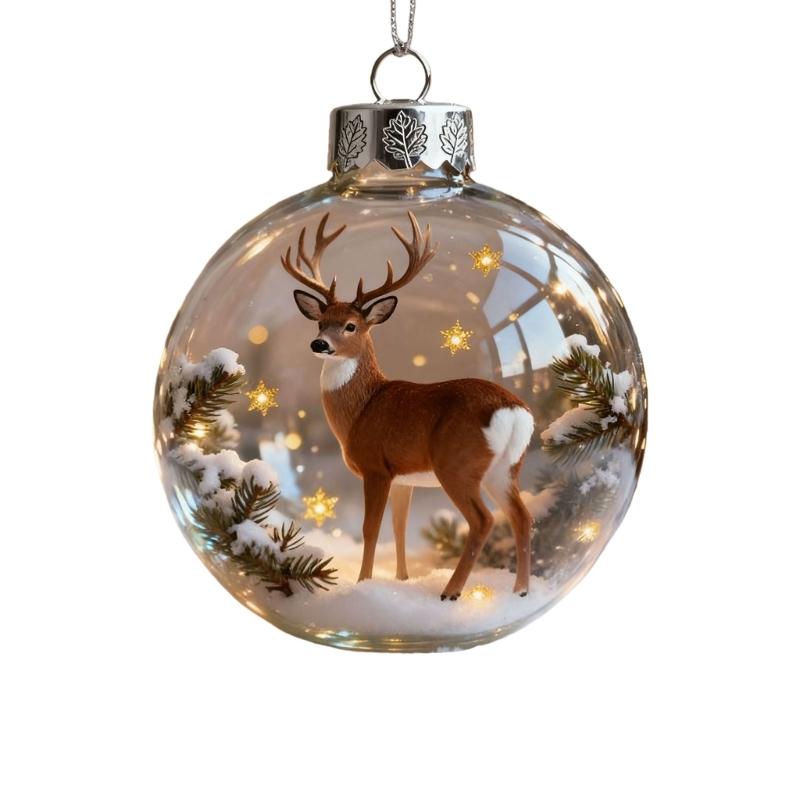 

Premium Animal Shape Christmas Tree Hanging Decorations Durable Acrylic Materials With Detailed Wildlife Pattern