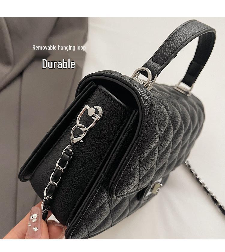 2024 Women's Fashion Diamond Pattern Chain Crossbody Bag - High-End Small Square Handbag
