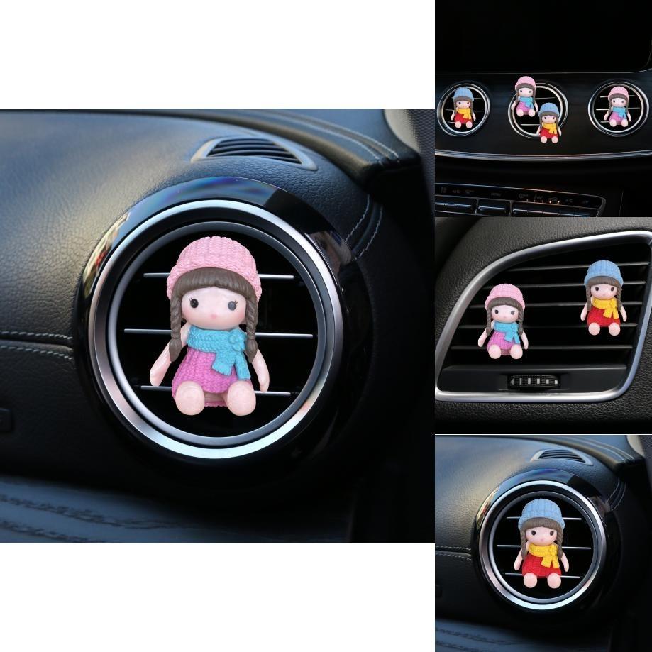 Cute Hat Girl Car Air Vent Clip Air Conditioning Outlet Personality Decoration Clip
