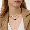 Minimalist Collarbone Chain Featuring Genuine Tigers Eye Crystal Lightweight Design Suitable For Sensitive Skin Wear
