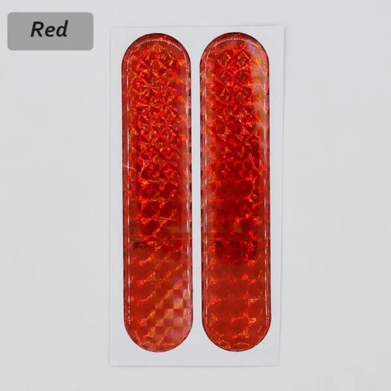 1 Pair Car Reflective Warning Strips Universal Auto Door Bumper Front Rear Anti-collision Tape Stickers
