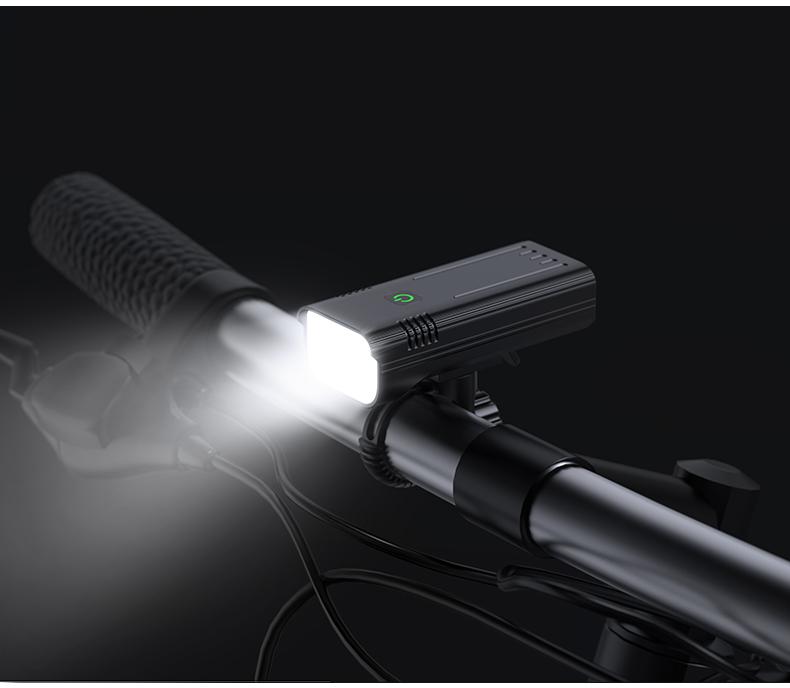 KX6 Fahrradscheinwerfer, Aufladen der Hochleistungs-Taschenlampe, Fahrradausrüstung, Fahrradzubehör für Nachtfahrten, Berglichter