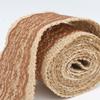 Natural Jute Burlap Hessian Ribbon +lace Trim Edge Vintage Wedding Rustic