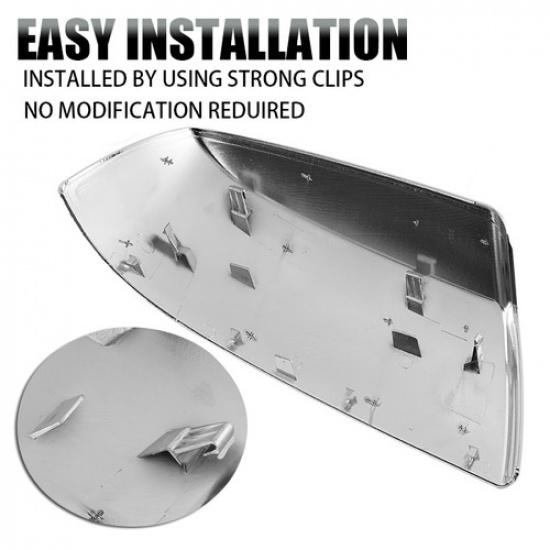 Left Side Top Half Mirror Cap Cover Chrome  For Toyota Tundra Sequoia 2007-2021