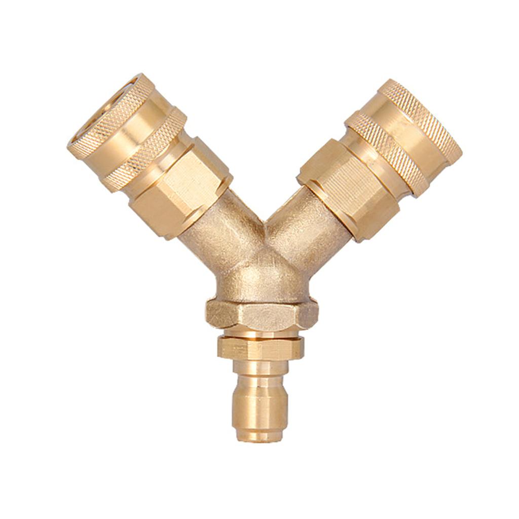 Garden Hose Quick Connection Triple Splitter Adapter 3/8in Water Hose Connectors Quick Release High Pressure Car Washer