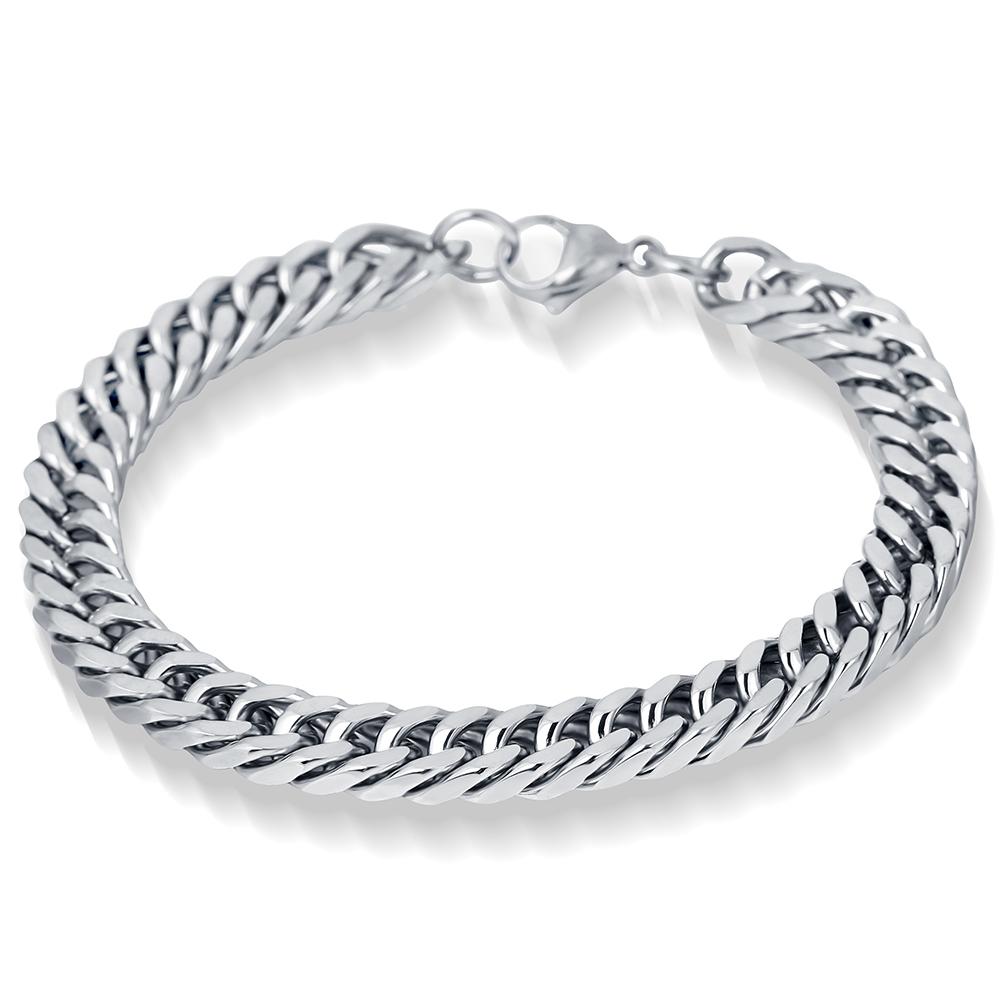 12MM Titanium Steel Personalized and Versatile Bicycle Bracelet for Trendy Men 22cm