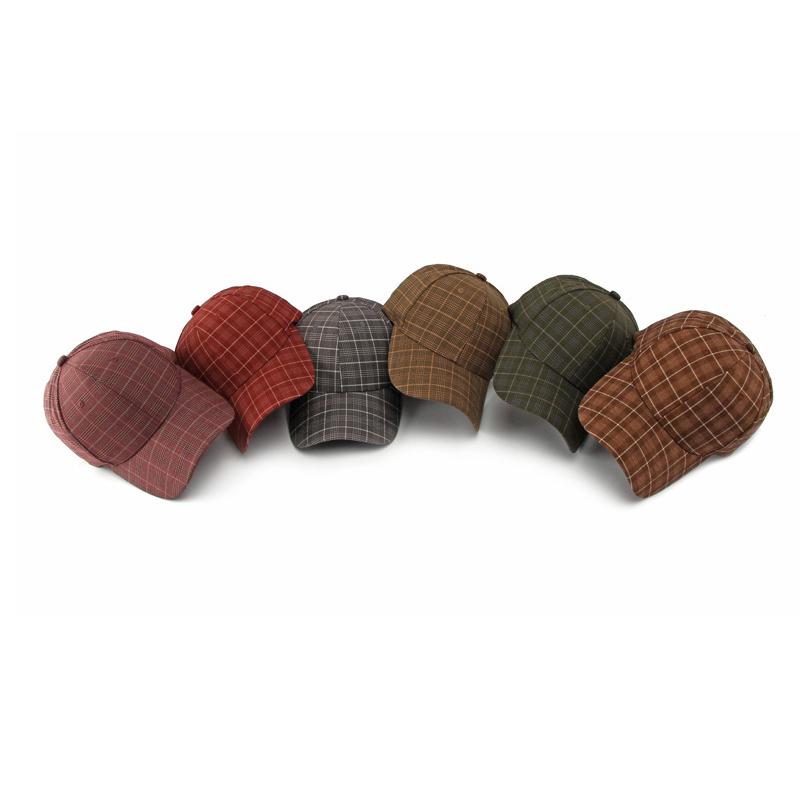 Men's Summer Plaid Baseball Cap Women's Outdoor Sunscreen Hat